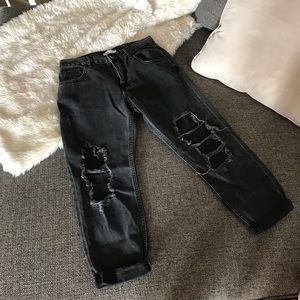 Ripped mom jeans